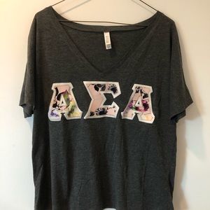 Alpha Sigma Alpha V Neck Tee